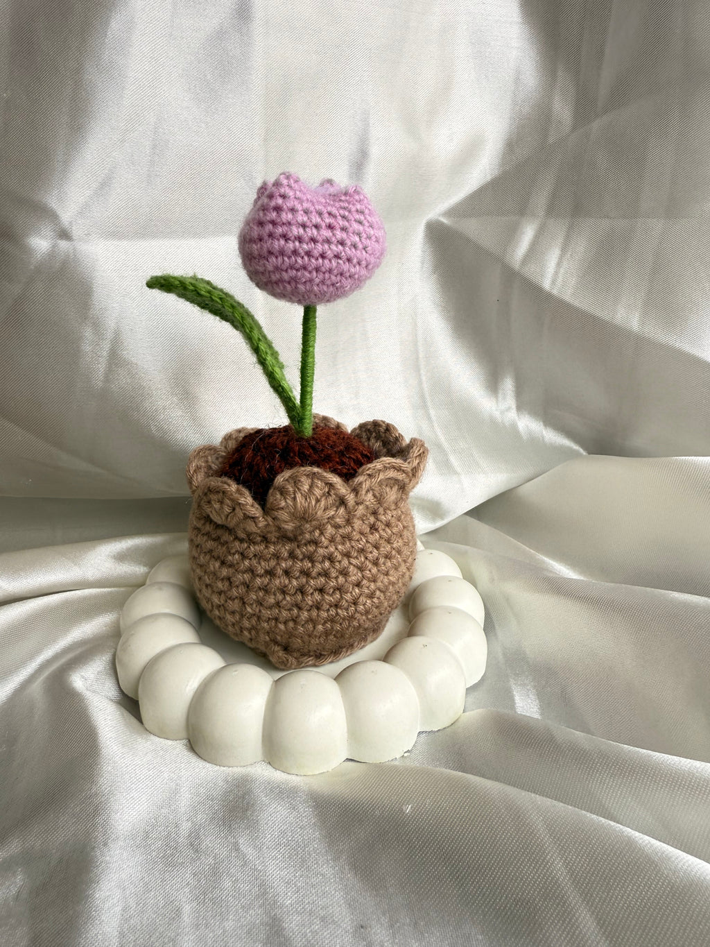 Crochet Tulip pot